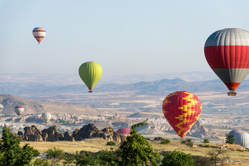 Colorful hot air balloons