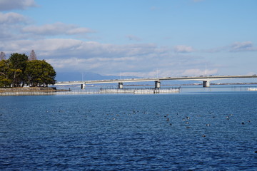 Obraz premium 琵琶湖近江大橋