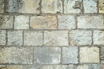 Ancient white brick block background and texture