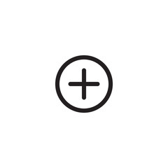 Add icon. Plus sign. Plus icon simple add sign vector cross illustration - Vector