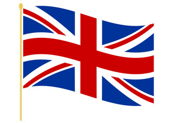 United Kingdom of great Britain and Northern Ireland flagpole