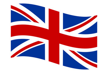  United Kingdom flag wave poster background