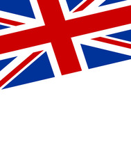 English flag frame with empty space for your text.