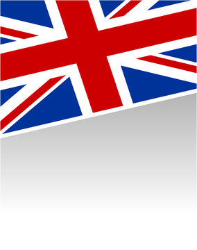 United Kingdom flag frame background with empty space for your text.
