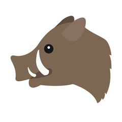 Boar head emoji vector