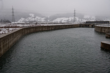 Fototapeta na wymiar Winter-Impressionen im oberen Rheintal
