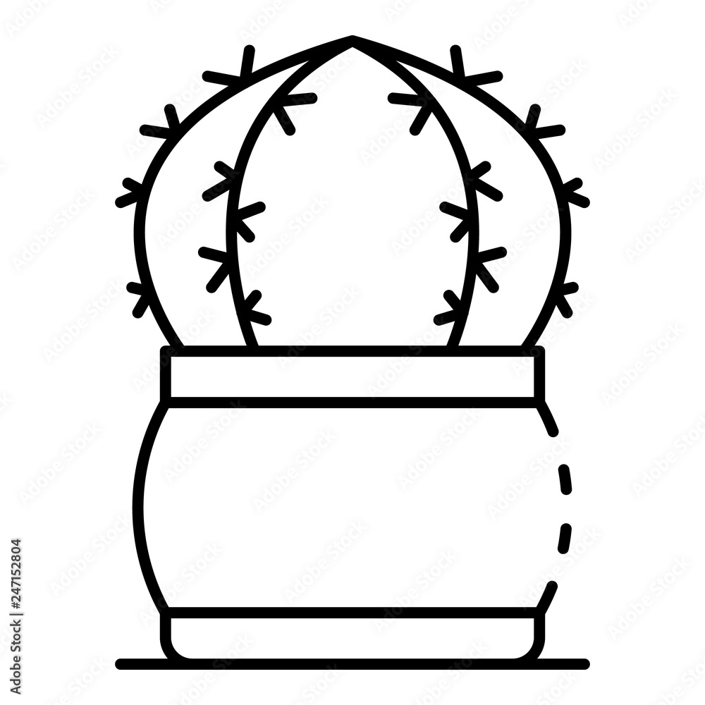 Poster spike cactus icon. outline spike cactus vector icon for web design isolated on white background