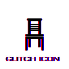 Chair icon flat.