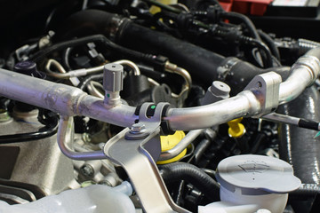 Fototapeta na wymiar Modern car engine. 