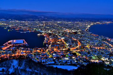 冬の函館山からの夜景