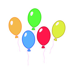 Balloons clip-art, cartoon balloons vector illustration