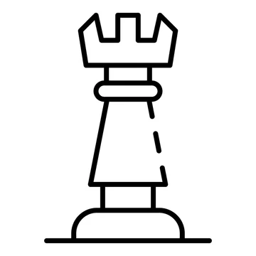 Isolated Rook Chess Piece Icon Stock Vector - Illustration of clipart, chess:  124645833