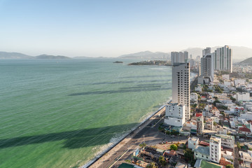 Obraz premium Aerial view of Nha Trang in Vietnam. Beautiful cityscape