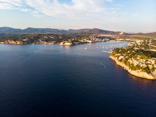 Aerial view on the islas Malgrats and Santa Ponca, Mallorca, Balearic Islands, Spain