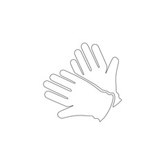 gloves. flat vector icon