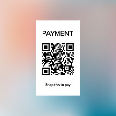 QR code transaction mobile receipt icon. Vector scan payment smartphone code