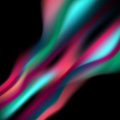 Colorful holographic smooth fluid waves abstract background