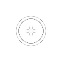 button for clothes. flat vector icon