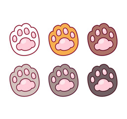 Cartoon cat paw prints set © sudowoodo