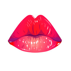 pink female lips