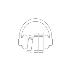 Audio guide. flat vector icon