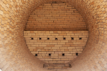 The drying oven is lined inside with refractory bricks - obrazy, fototapety, plakaty