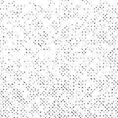 Grunge Texture on White Background, Black Abstract Dotted Vector, Halftone Overlay Monochrome