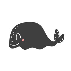 Cute doodle whale