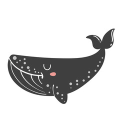 Cute doodle whale