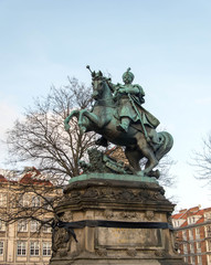 Fototapeta na wymiar Monument of King Jan III Sobieski in Gdansk