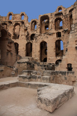 The amphitheater in El-Jem, Tunisia