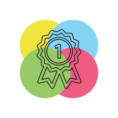 winner icon - gold prize - vector prize