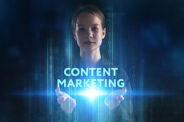 The concept of business, technology, the Internet and the network. A young entrepreneur working on...
