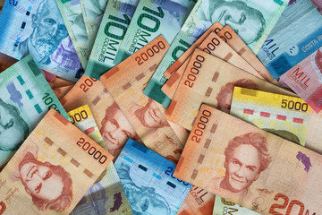 Money from Costa rica / Colones / high denominations - obrazy, fototapety, plakaty