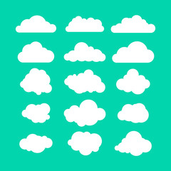 Set of clouds. Flat style.