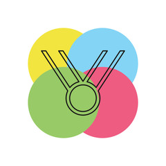 win medal icon - golden winner prize - success