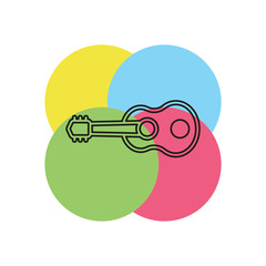 guitar icon - acoustic music instrument