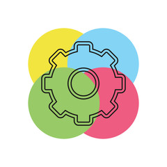 Gears settings icon - Cogwheel gear mechanism