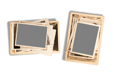 old photos pile