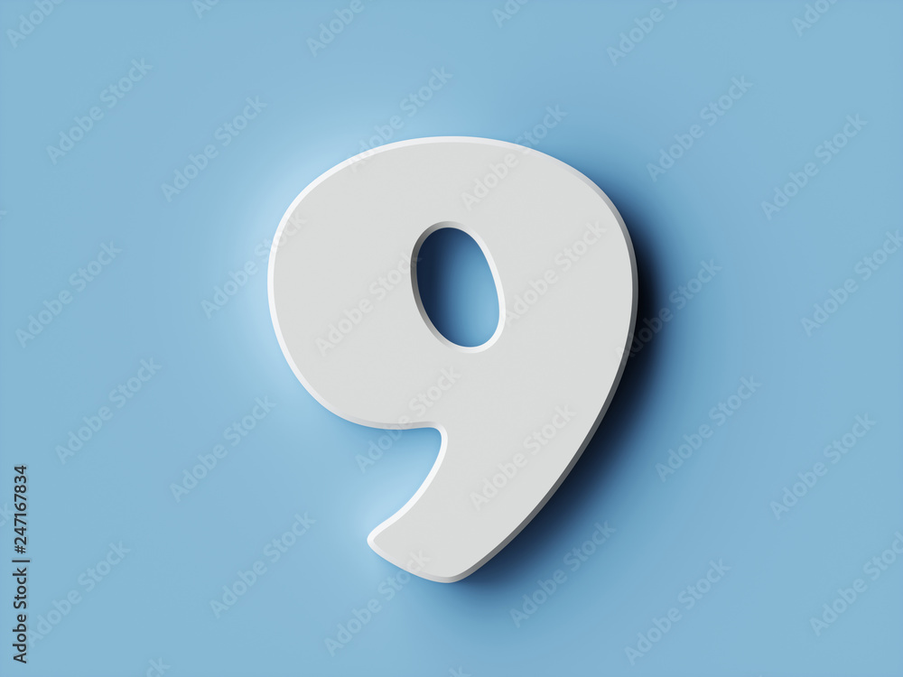 Poster White paper digit alphabet character 9 nine font