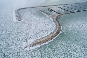 Aerial photo of Sailing boats in Lake Balaton