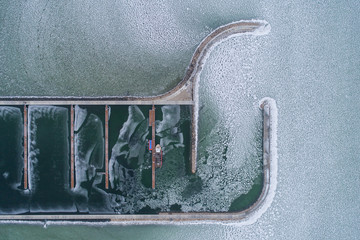 Aerial photo of Sailing boats in Lake Balaton