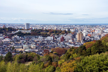 Fototapeta premium 金沢 卯辰山 見晴らし台からの眺望