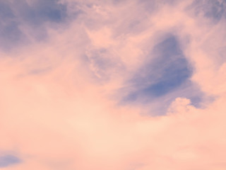 View of the clouds  through a light filter