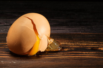 Raw natural rustic egg.