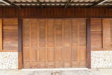 old wooden door background texture at Pilok,Thong Pha Phum National Park kanchanaburi , Thailand