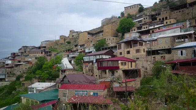 Village in the Caucasus mountains General plan