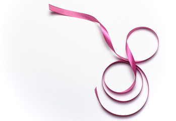 8 March, International Women's Day Greeting, Purple Ribbon in 8 Shape