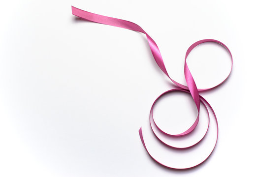 8 March, International Women's Day Greeting, Purple Ribbon in 8 Shape