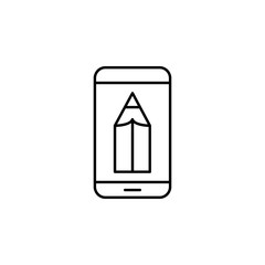 learning, app, smartphone icon. Element of education illustration. Signs and symbols can be used for web, logo, mobile app, UI, UX